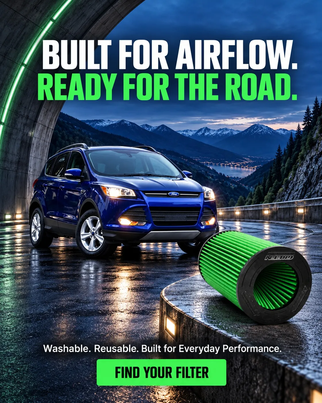 Built for airflow. Ready for the road. Washable. Reusable. Built for everyday performance. Find your filter.