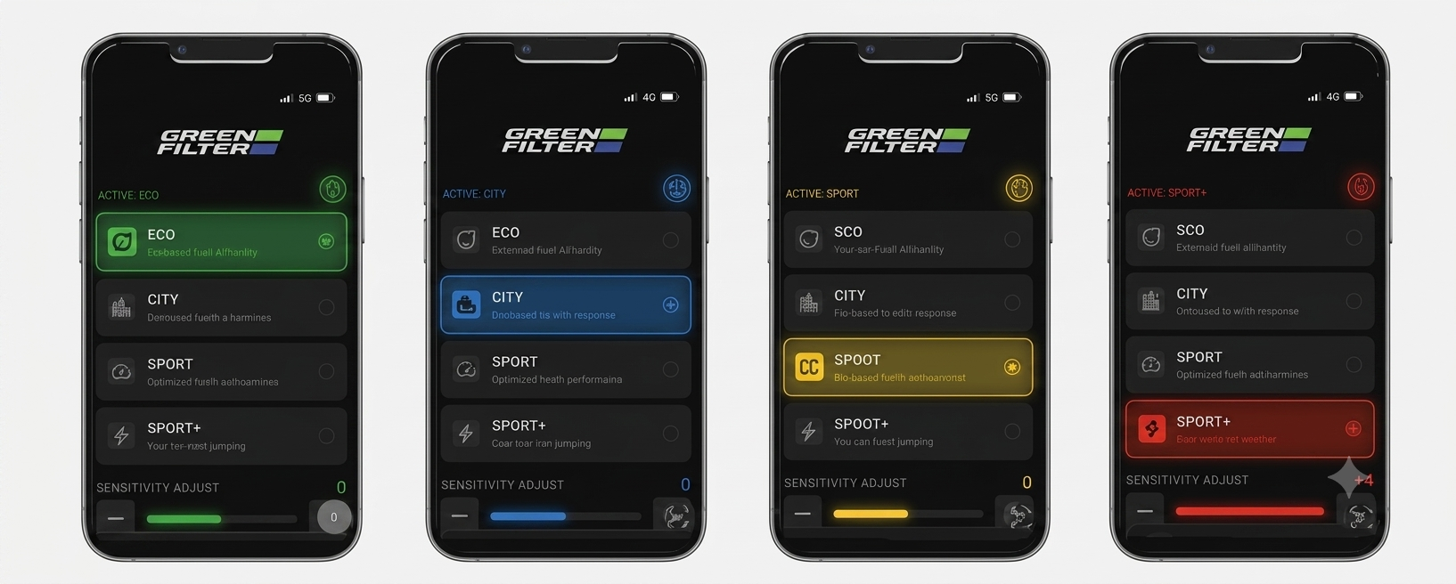 Four driving modes - ECO, CITY, SPORT, and SPORT+
